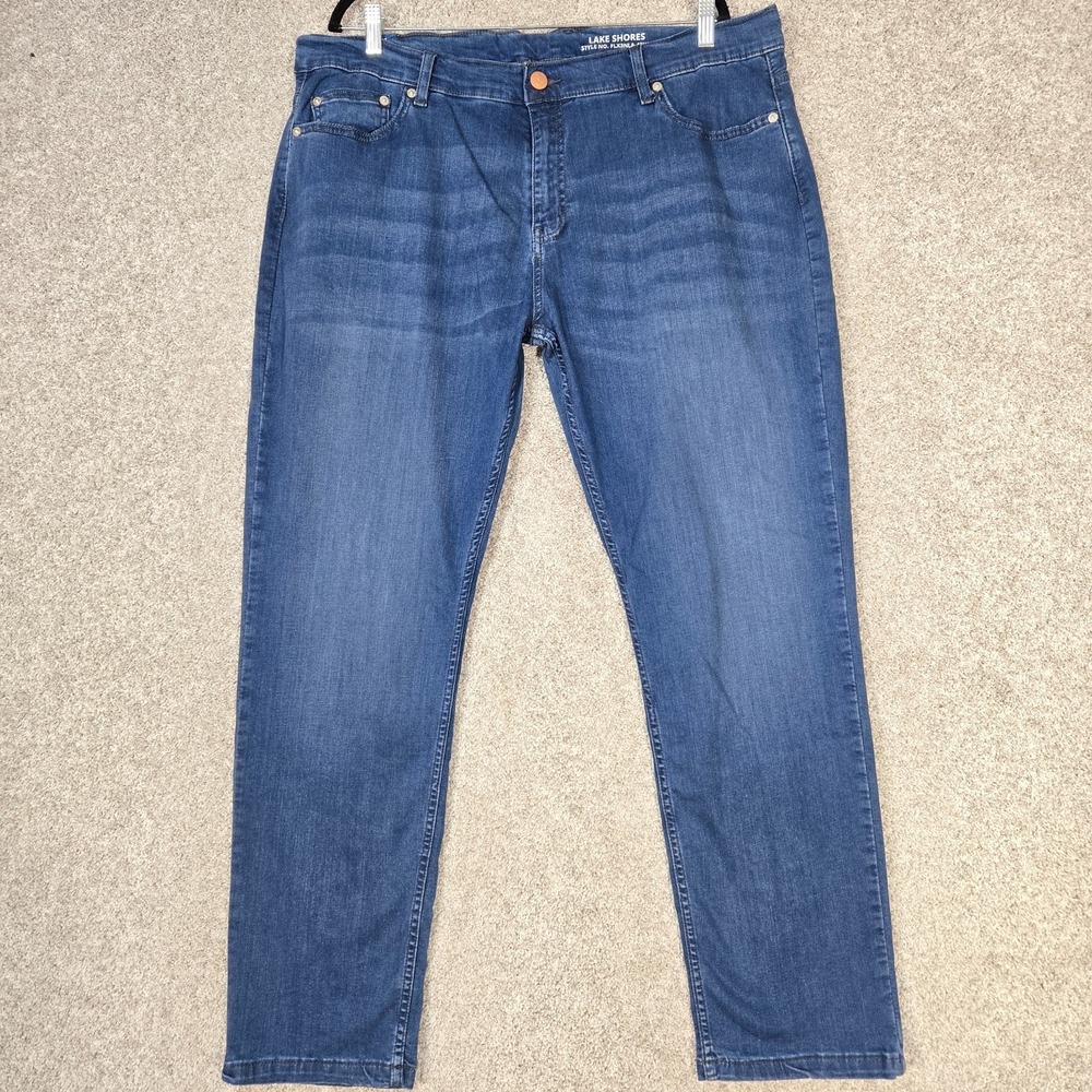 Mugsy Jeans mens 42x32 Lake Shores slim tapered blue stretch